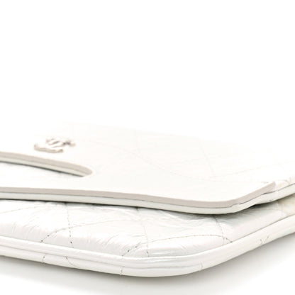 Chanel Iridescent Aged Calfskin Small 31 Pouch White 10 of 14