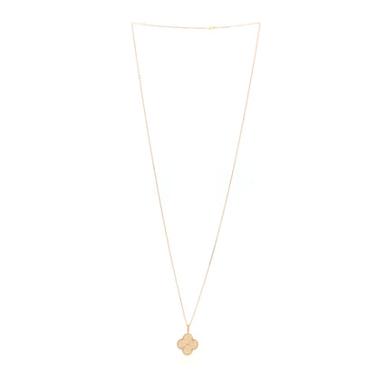 Van Cleef & Arpels 18K Yellow Gold Guilloche Magic Alhambra Long Necklace 3 of 5