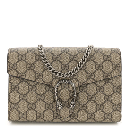 Gucci GG Supreme Monogram Mini Dionysus Chain Wallet Beige Taupe 1 of 10
