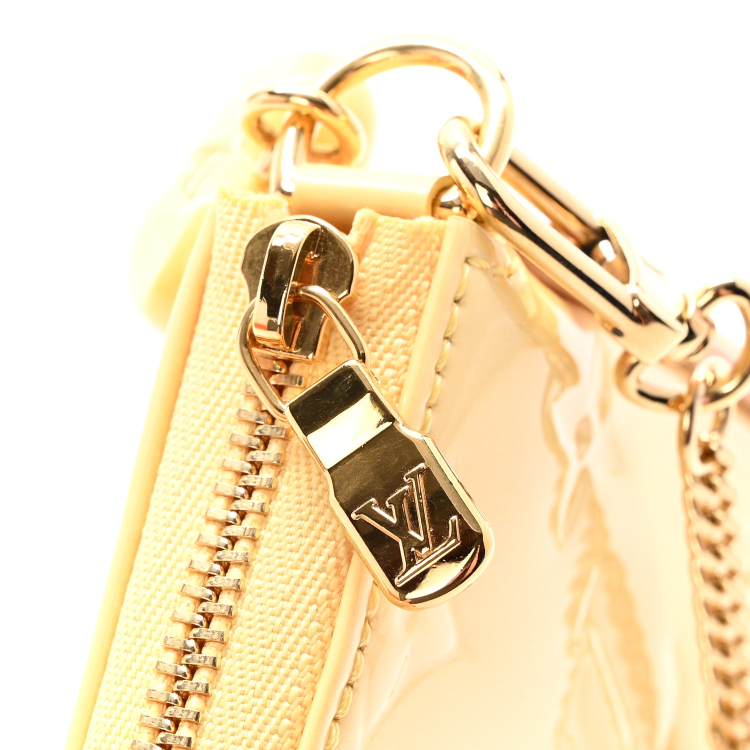 Louis Vuitton Metallic Vernis Valentine Mini Pochette Accessories Banana Fizz 7 of 8