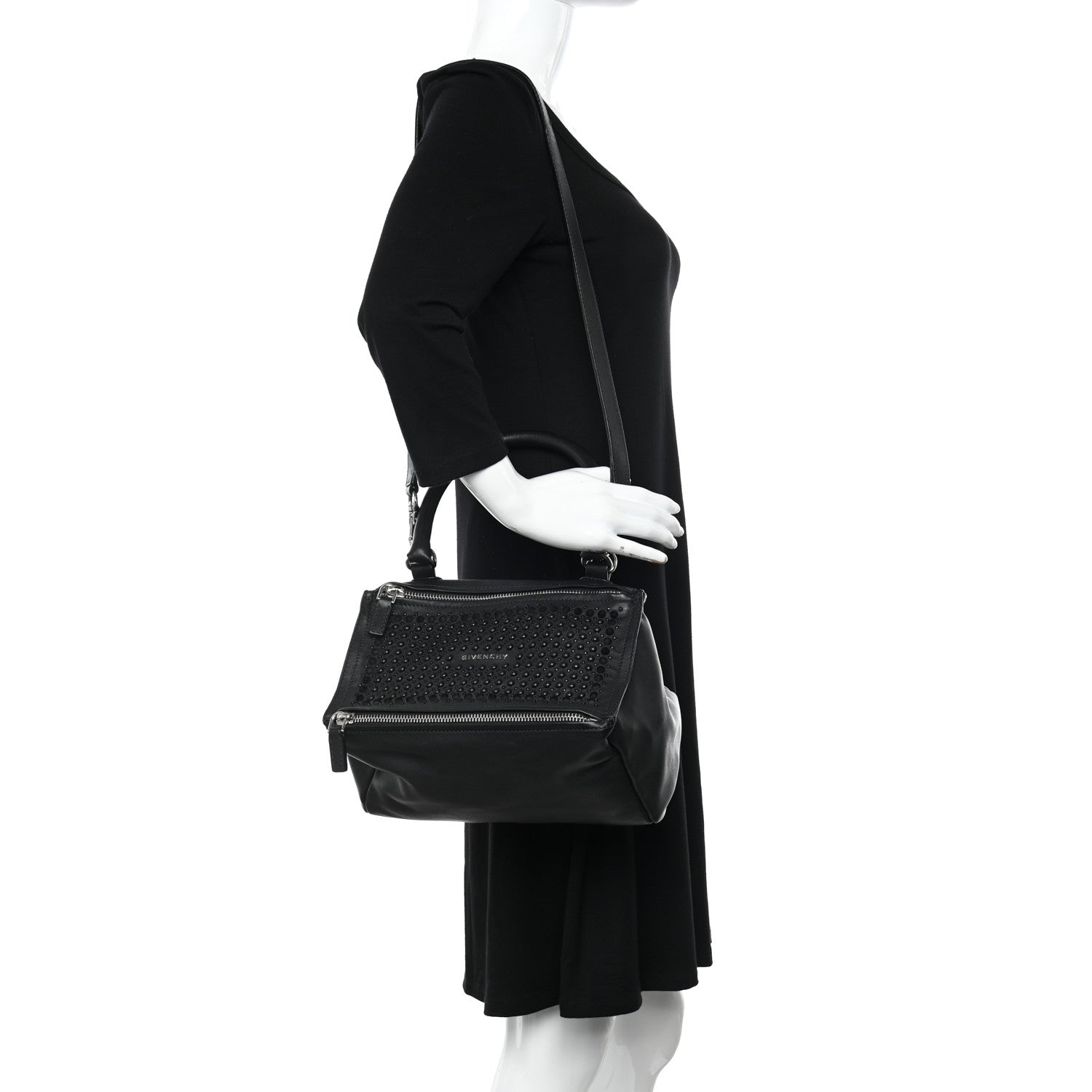 Givenchy Calfskin Embellished Small Pandora Black 2 of 16
