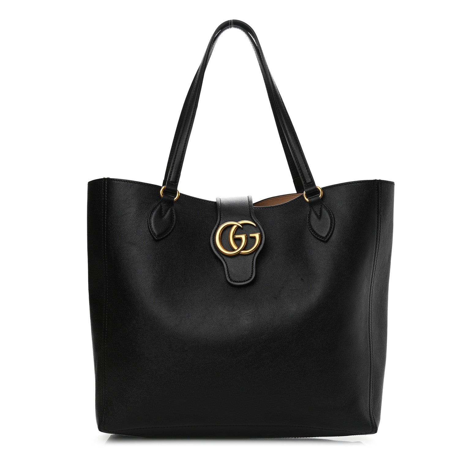 GUCCI レザーバッグ Gucci New Sakai Calfskin Lux Medium Dahlia Tote Black 1150770