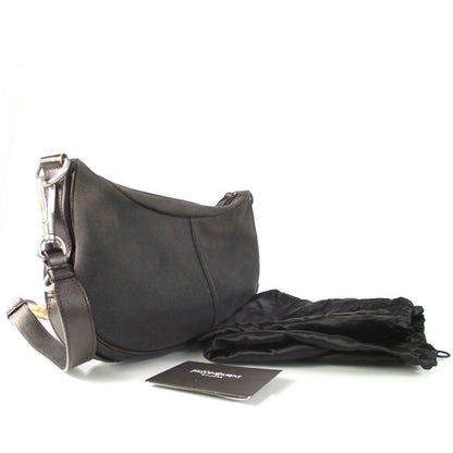 Saint Laurent Canvas Mombasa Horn Shoulder Bag 3 of 8
