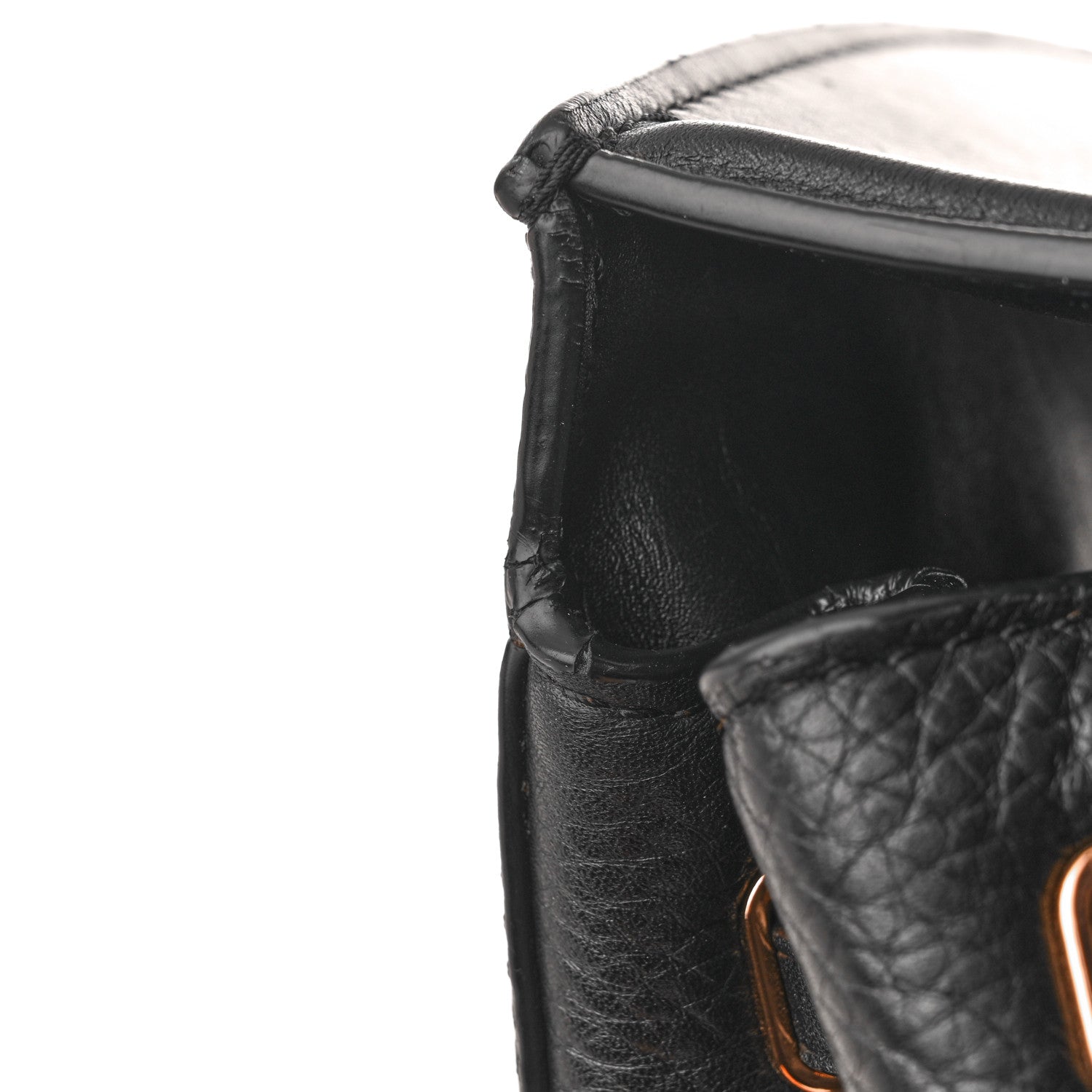 Alexander Wang Pebbled Calfskin Prisma Skeletal Backpack Black Rose Gold Hardware 16 of 17