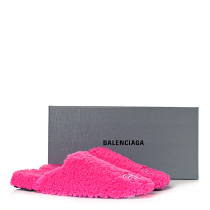 Balenciaga Faux Shearling Cosy BB Mules 39 Pink 7 of 7