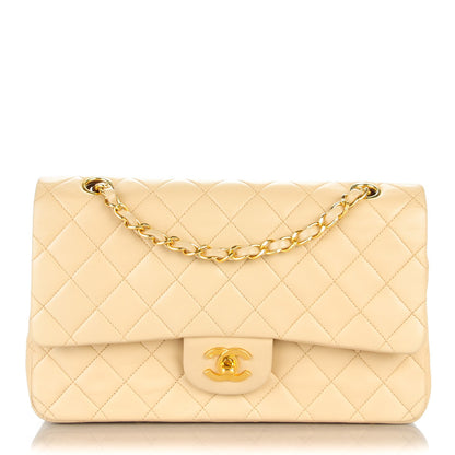 Chanel Lambskin Quilted Medium Double Flap Beige 1 of 10