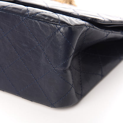 Chanel Aged Calfskin Quilted 2.55 Reissue 227 Flap Navy Blue 9 of 10