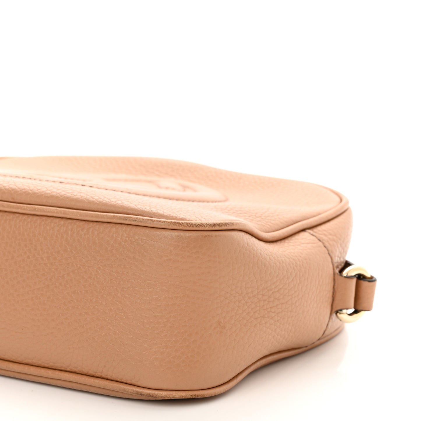 Pebbled Calfskin Small Soho Disco Bag Camelia