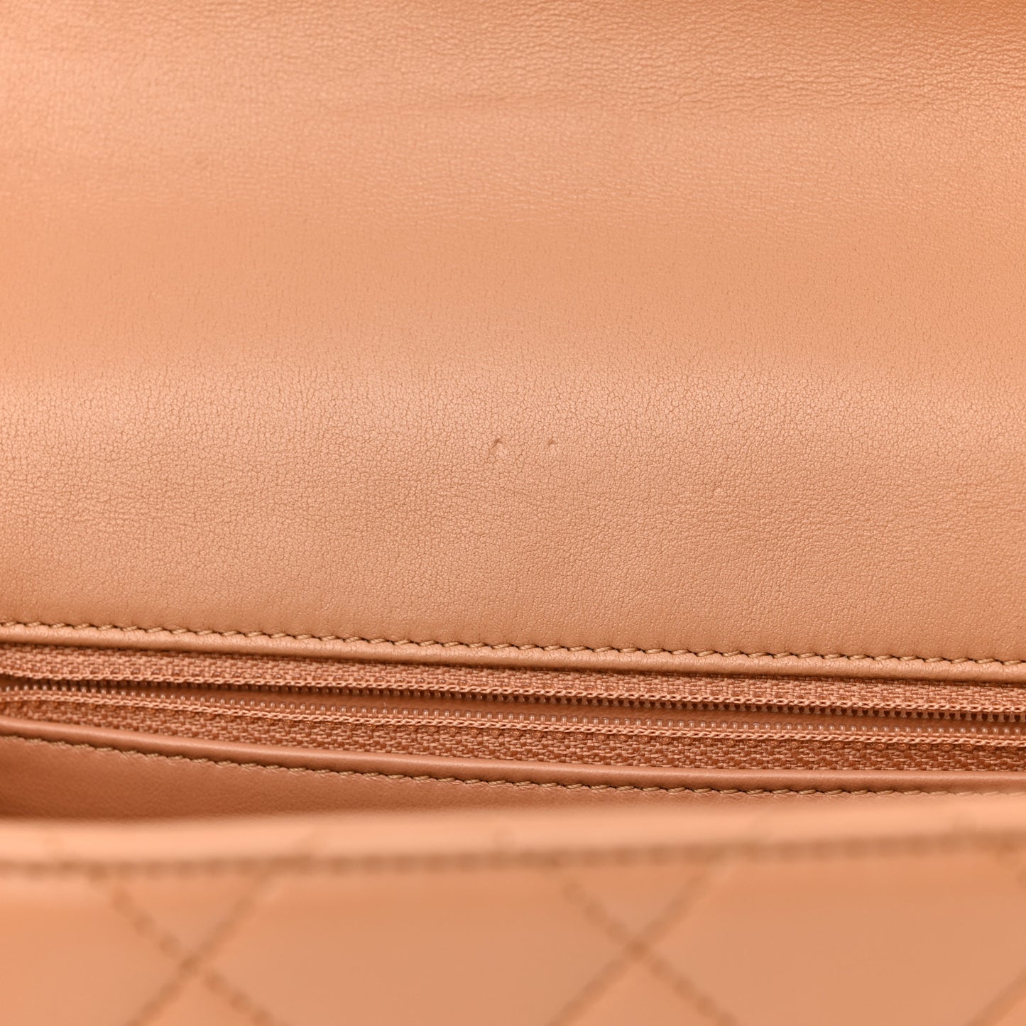Lambskin Quilted Chaine Lettre Flap Brown
