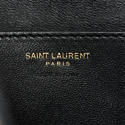 Saint Laurent Lambskin Small Cassandre Envelope Pouch Black 6 of 8