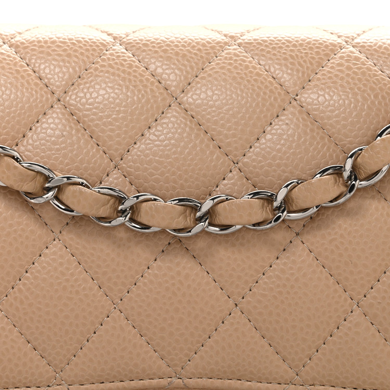 Chanel Caviar Quilted Medium Double Flap Beige 8 of 11