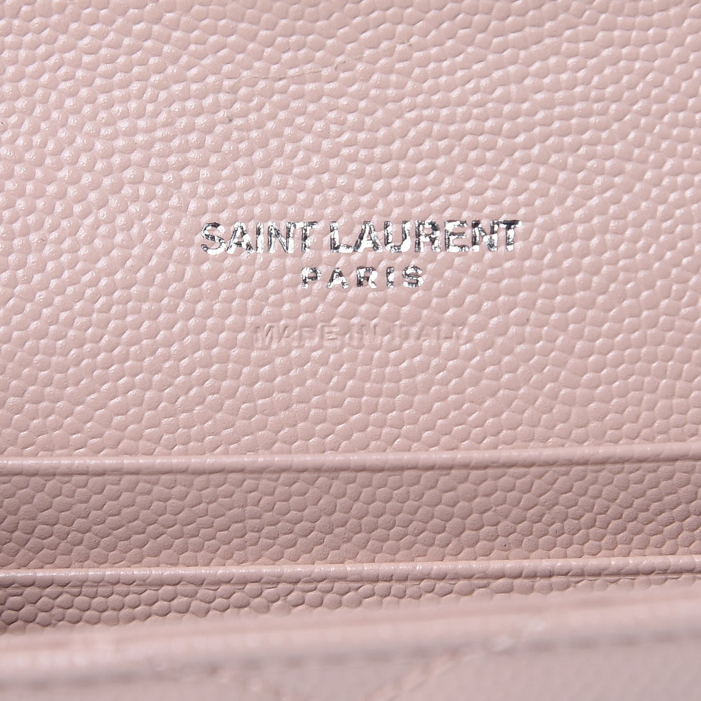 Grain De Poudre Matelasse Chevron Small Monogram Envelope Wallet Pale Blush