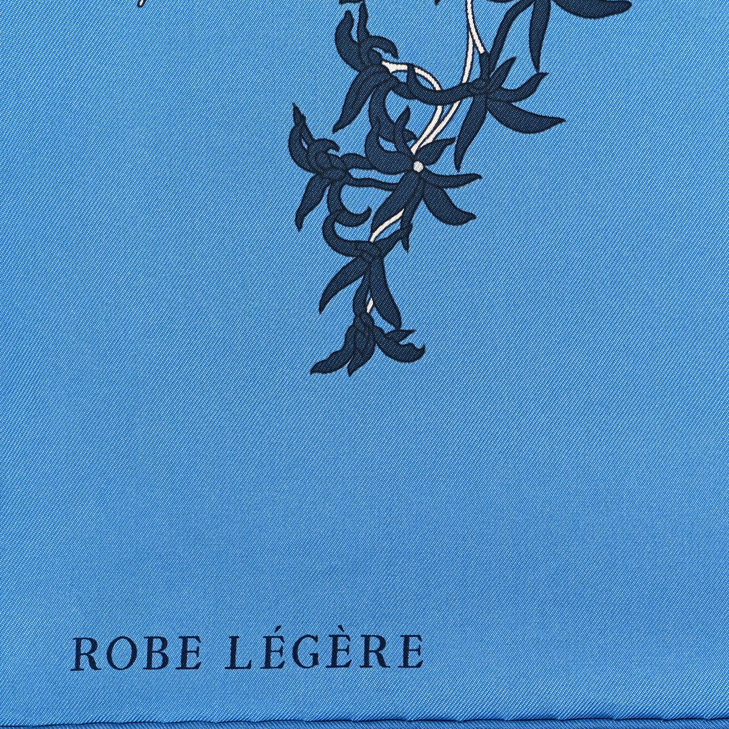 Hermes Silk Robe Legere Scarf 90 Bleu Azure Ocre Roux 4 of 4