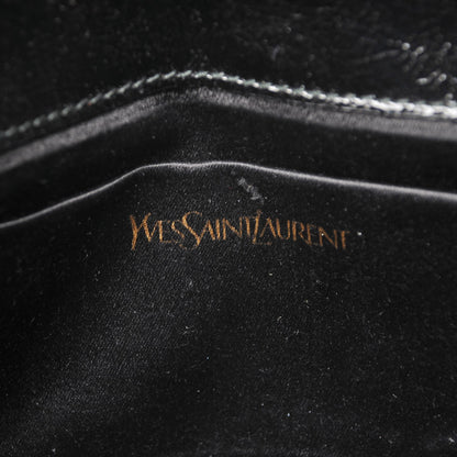 Saint Laurent Textured Patent Monogram Small Belle De Jour Clutch Black 6 of 7