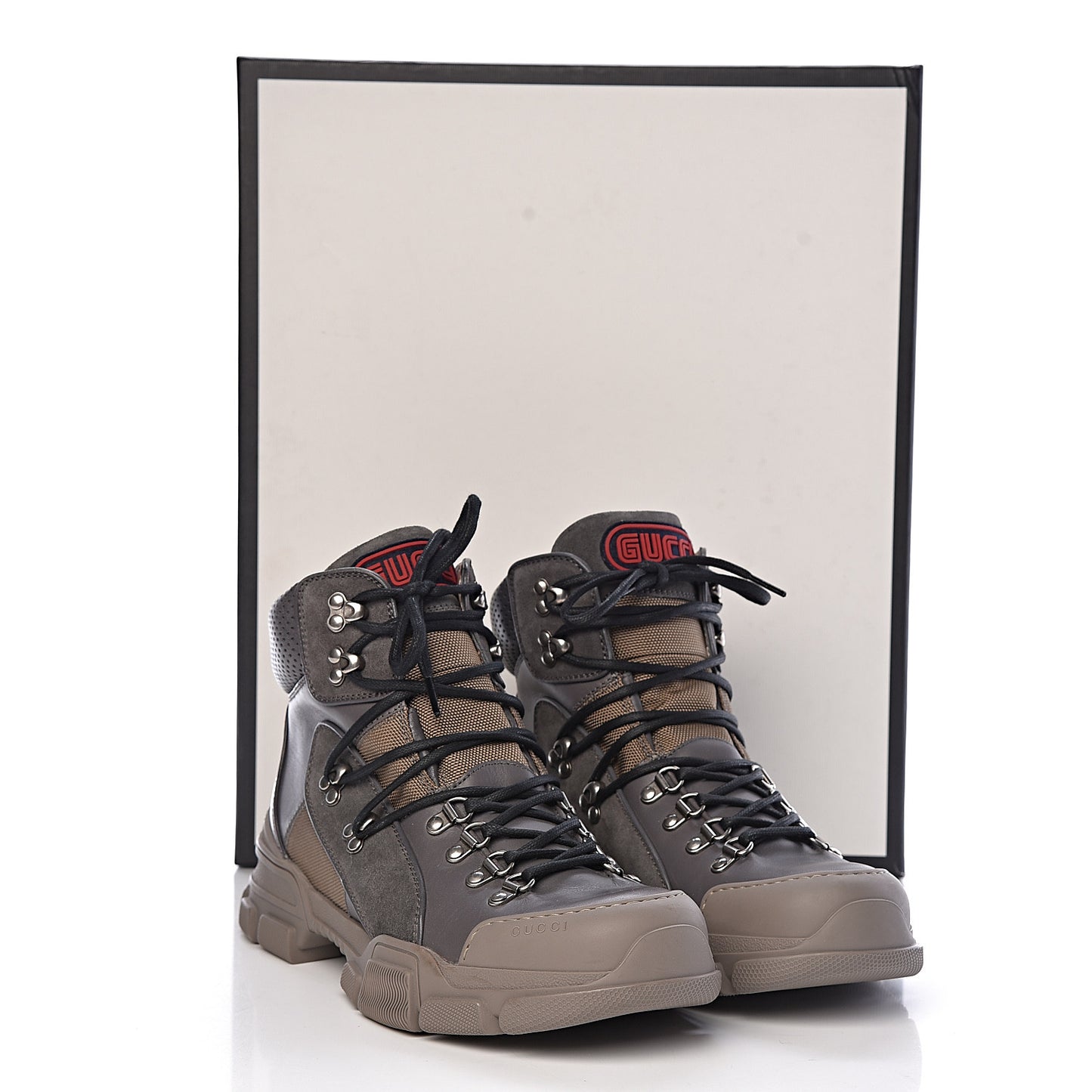 X SEGA Calfskin Suede Technical Canvas Mens Flashtrek High-Top Sneakers 8 Loess Ardesia