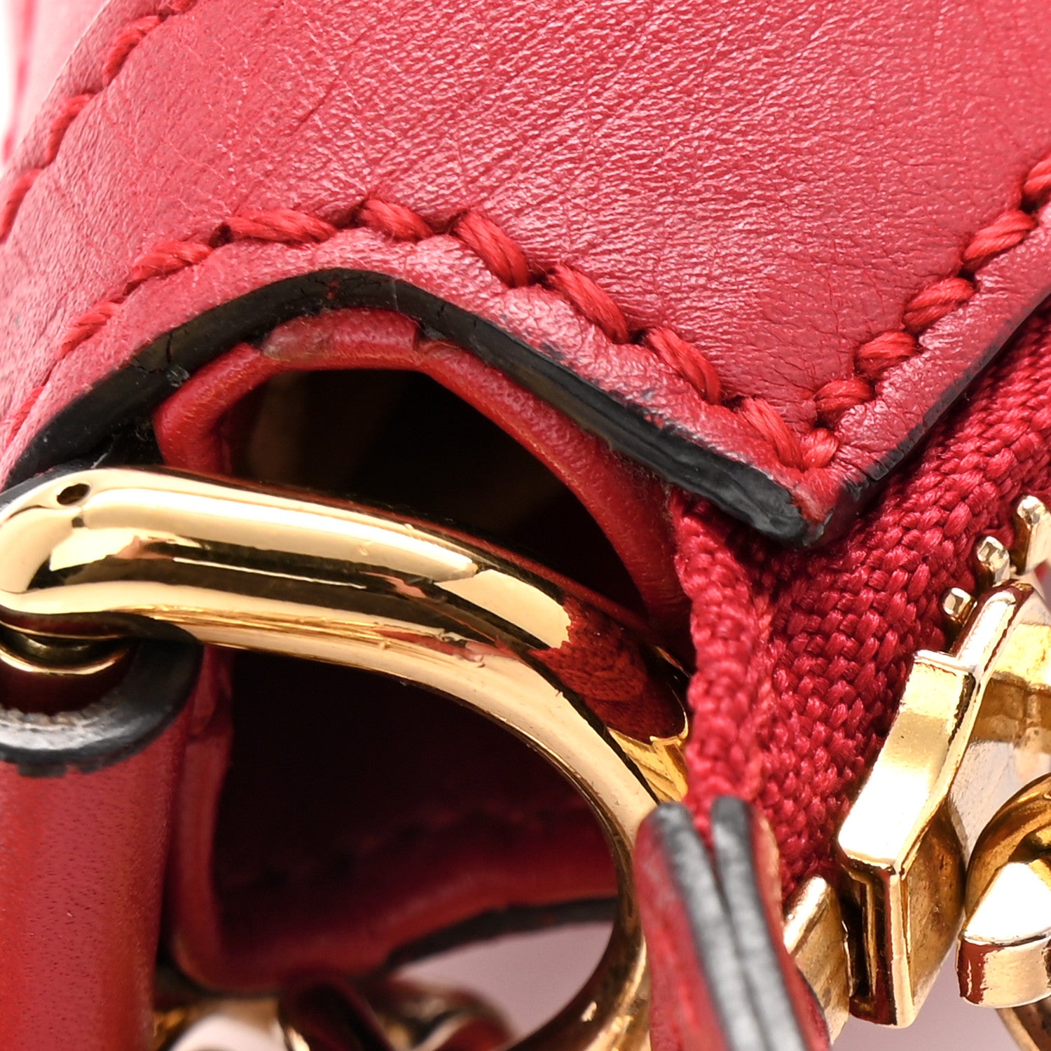 Gucci Apollo Calfskin GG Dadini Embroidered Chain Hobo Hibiscus Red 11 of 11