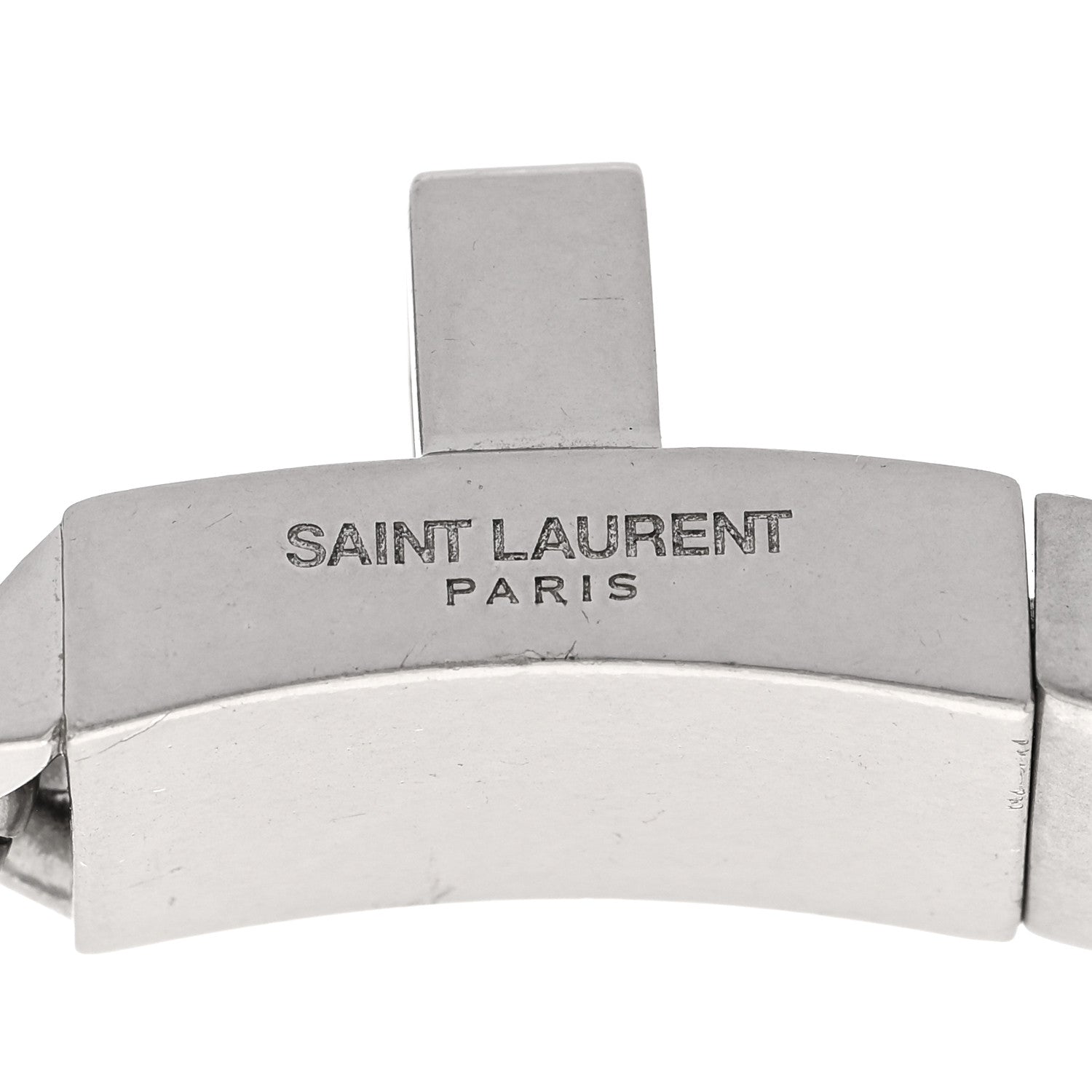 Saint Laurent Metal Chain Choker Necklace Oxidized Silver 5 of 5