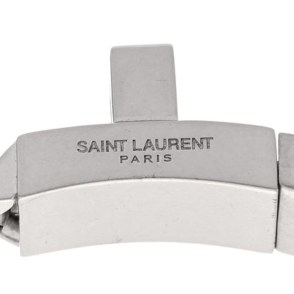 Saint Laurent Metal Chain Choker Necklace Oxidized Silver 5 of 5