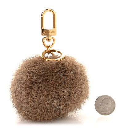 Louis Vuitton Mink Fur Lovely Vision Bag Charm Key Holder Brown 2 of 3