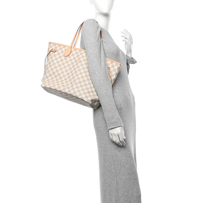Louis Vuitton Damier Azur Neo Neverfull MM Rose Ballerine 2 of 11