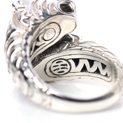 John Hardy Sterling Silver Macan Tiger Head Wrap Ring 50 5.5 6 of 8
