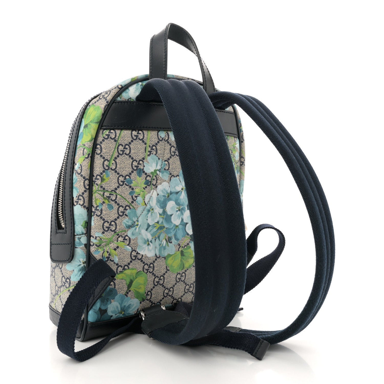 Gucci GG Supreme Monogram Blooms Small Day Backpack Blue 3 of 10