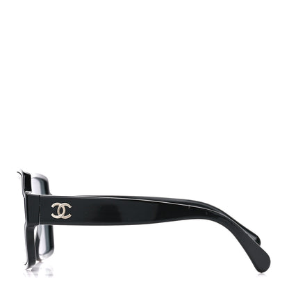 Chanel Acetate Square CC Sunglasses 5385 Black 3 of 8