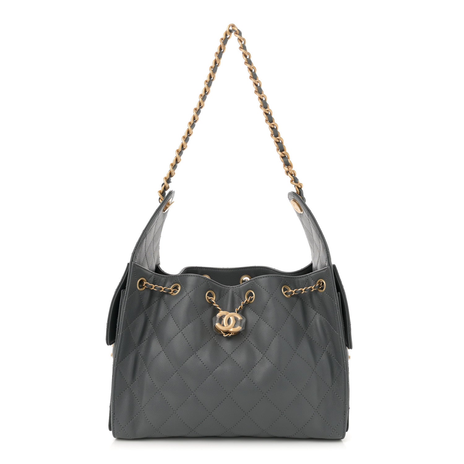 Chanel Caviar Quilted Small Chanel 25 Handbag Dark Grey 1 of 11