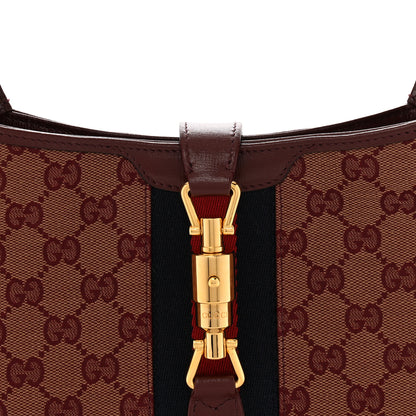 Gucci Monogram Azalea Calfskin Web Small Jackie 1961 Hobo Sahara Rubino Chardonnay 8 of 10