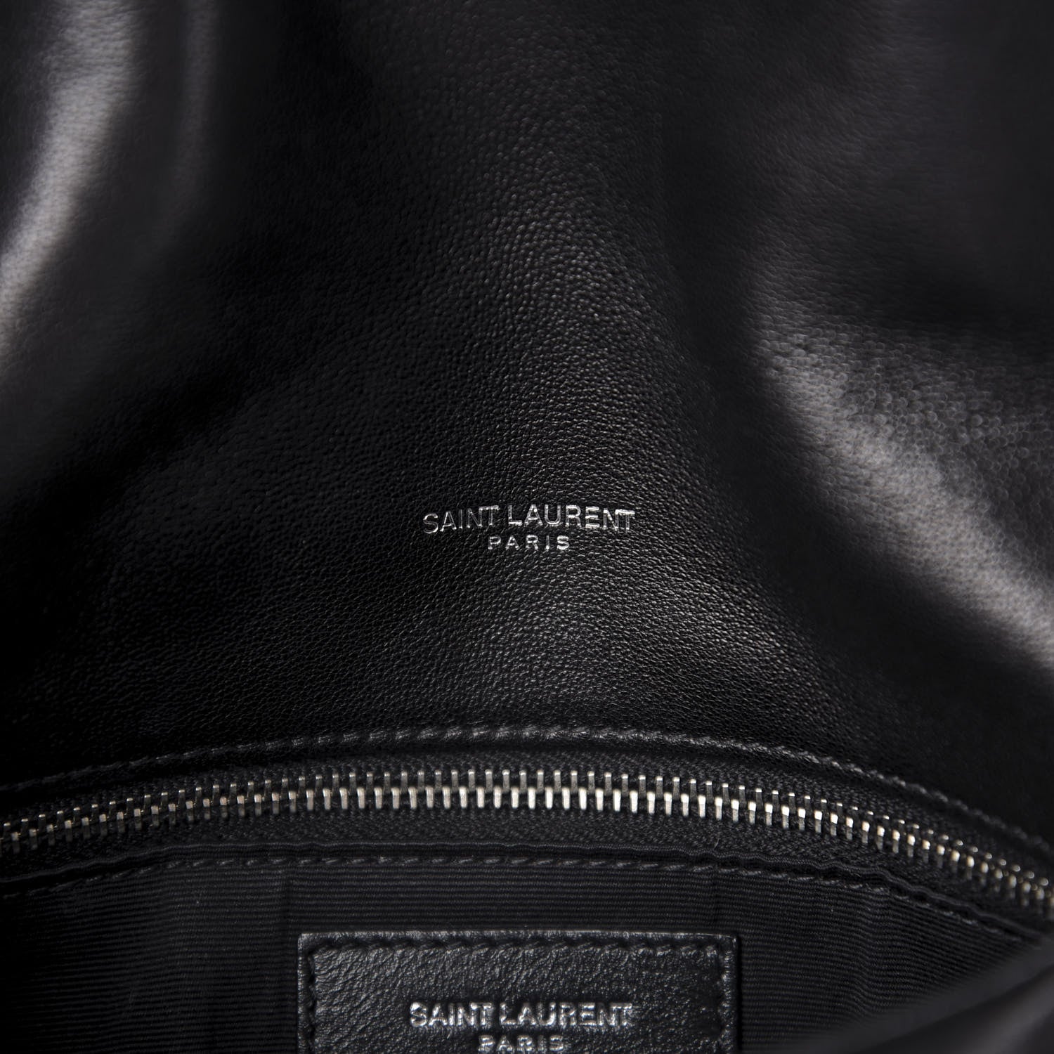 Saint Laurent Lambskin Quilted Small Loulou Puffer Monogram Chain Satchel Black 7 of 11
