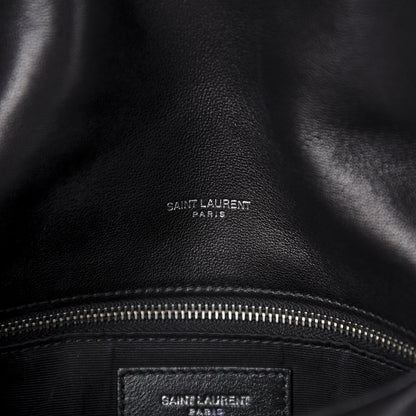 Saint Laurent Lambskin Quilted Small Loulou Puffer Monogram Chain Satchel Black 7 of 11