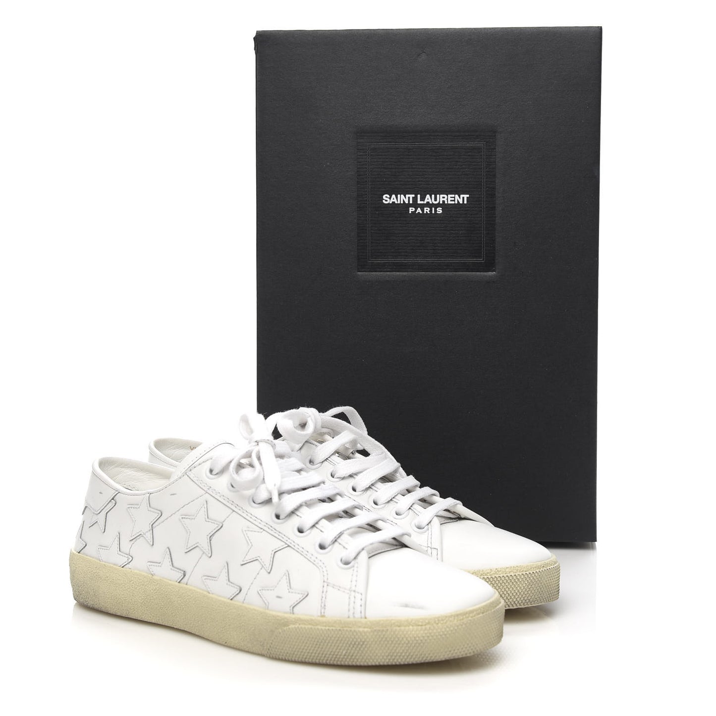 Nappa Star Court Sneakers 37 White