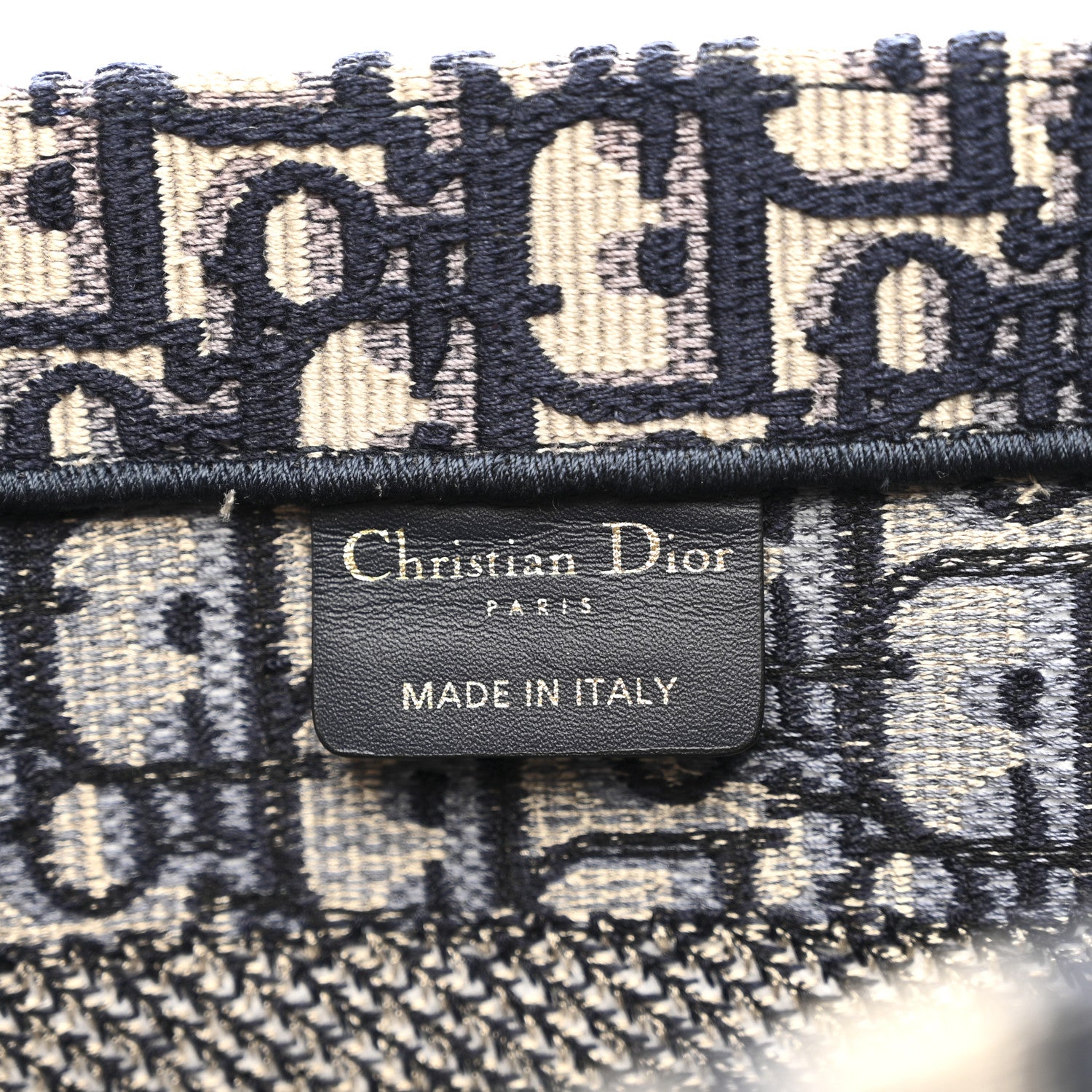 Christian Dior Oblique Small Book Tote Blue Multicolor 6 of 12