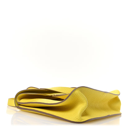 Hermes Taurillon Clemence Halzan 25 Lime 4 of 10