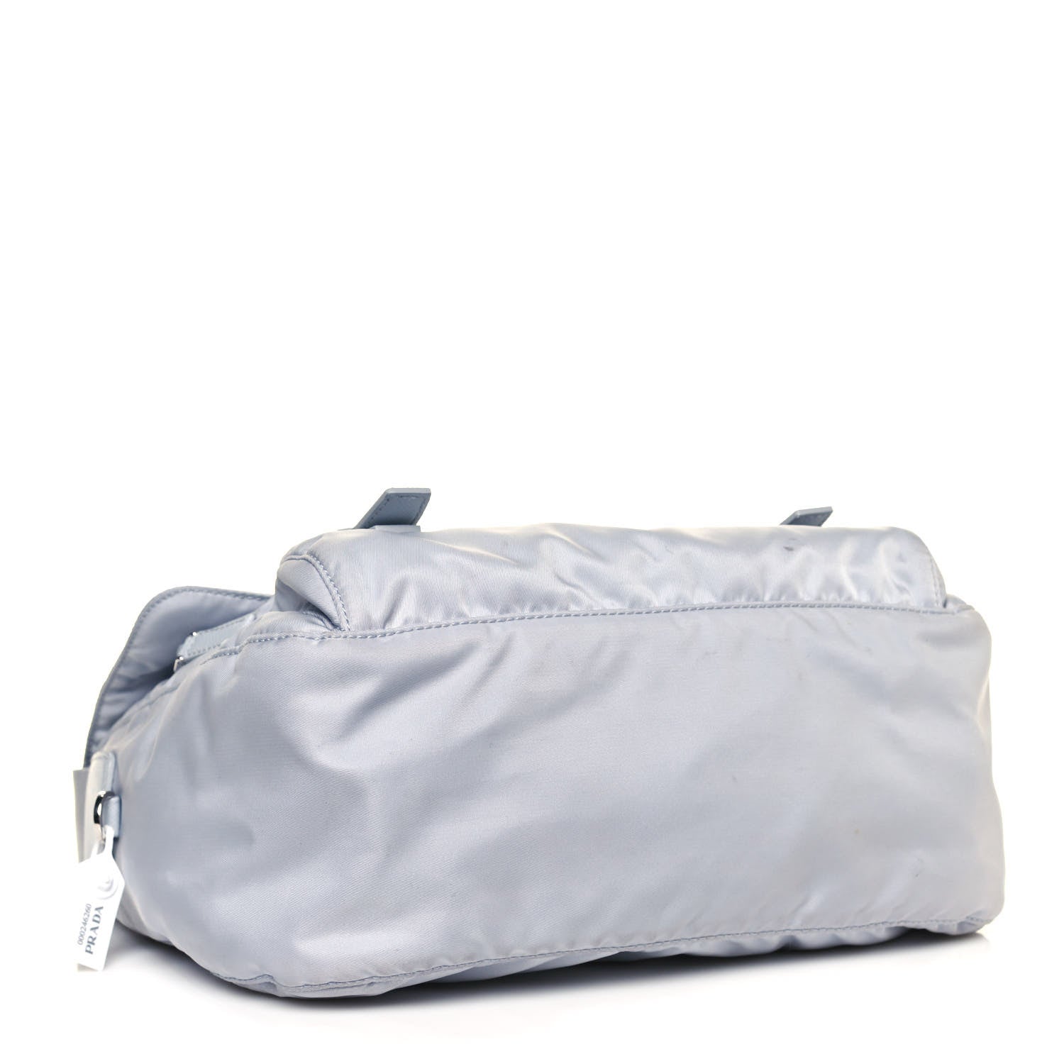 Prada Re-Nylon Vela Saffiano Pocket Double Buckle Messenger Shoulder Bag Fiordaliso 4 of 15