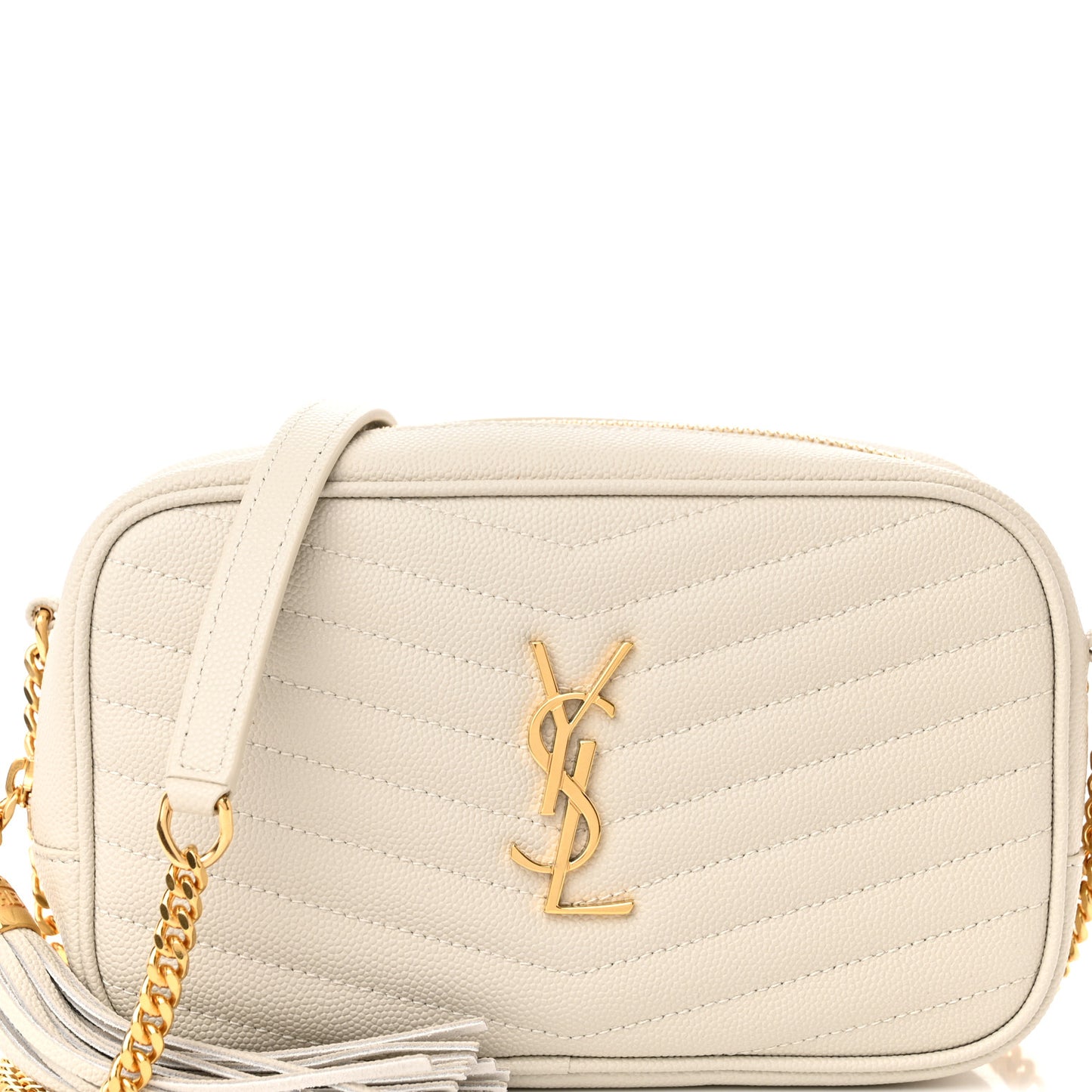 Grain De Poudre Matelasse Monogram Mini Lou Camera Bag Crema Soft