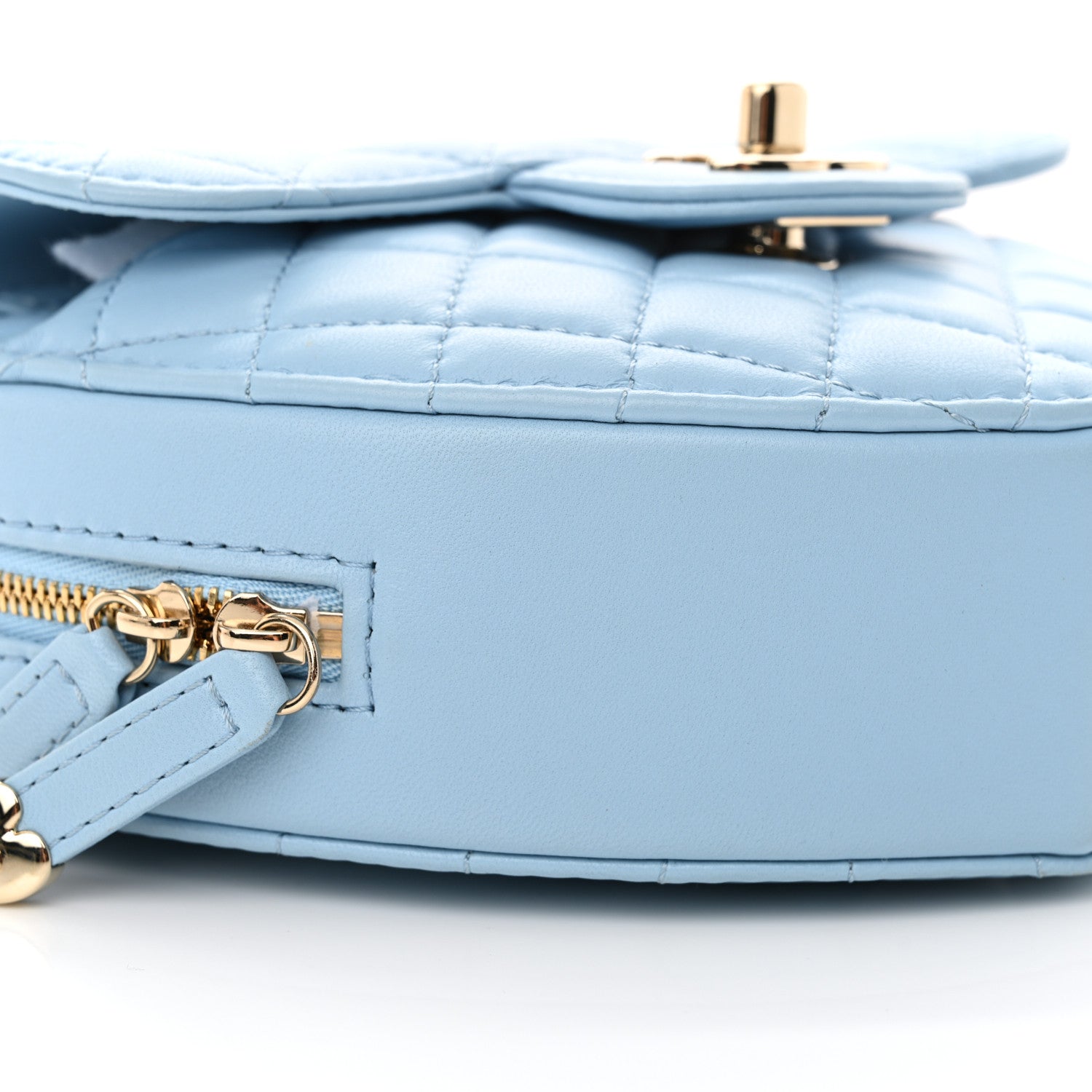 Chanel Lambskin Quilted CC In Love Heart Bag Light Blue 9 of 10