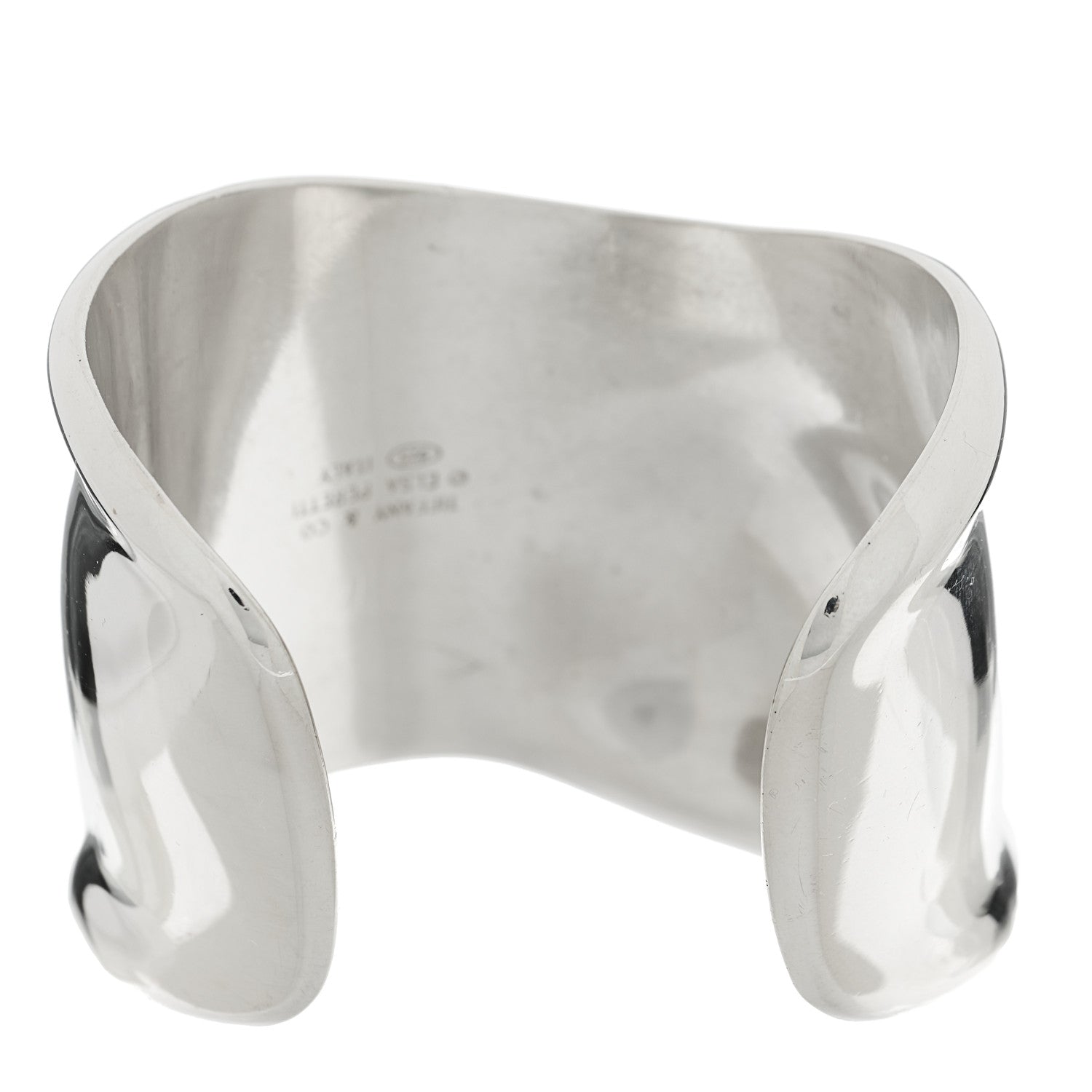 Tiffany Sterling Silver Medium Elsa Peretti Left Wrist Bone Cuff Bracelet 2 of 3