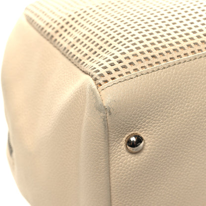 Chanel Caviar Perforated Bowler Beige 11 of 14
