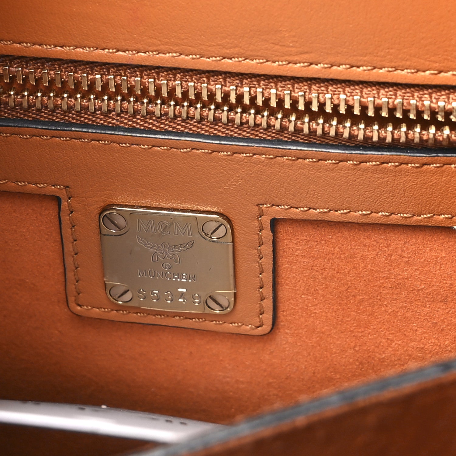 MCM Visetos Patricia Crossbody Bag Cognac 6 of 11