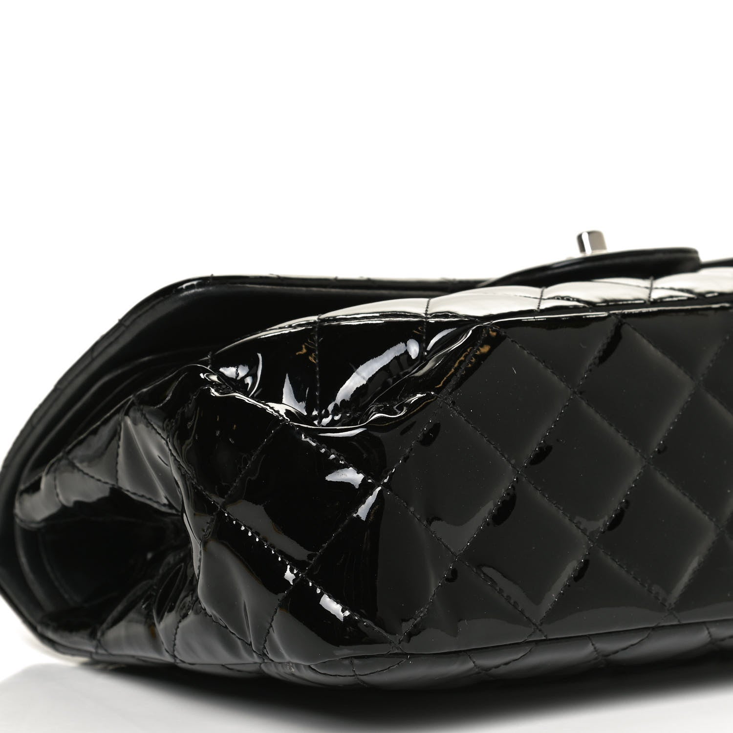 Chanel Patent Quilted Jumbo Double Flap Black 8 of 9