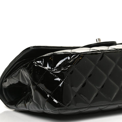Chanel Patent Quilted Jumbo Double Flap Black 8 of 9