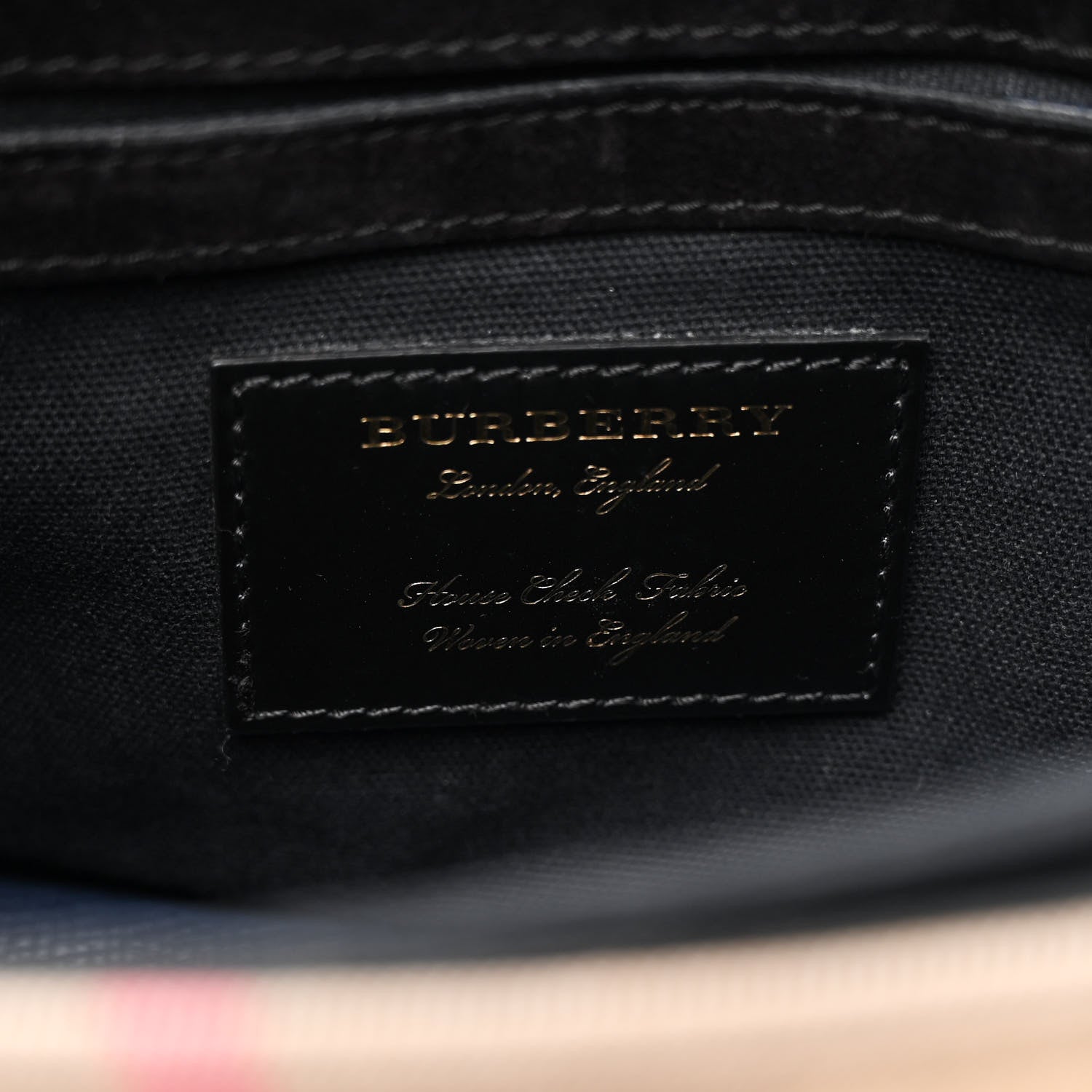 Burberry Derby Calfskin House Check Small Macken Crossbody Bag Ink Blue 6 of 10