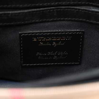 Burberry Derby Calfskin House Check Small Macken Crossbody Bag Ink Blue 6 of 10