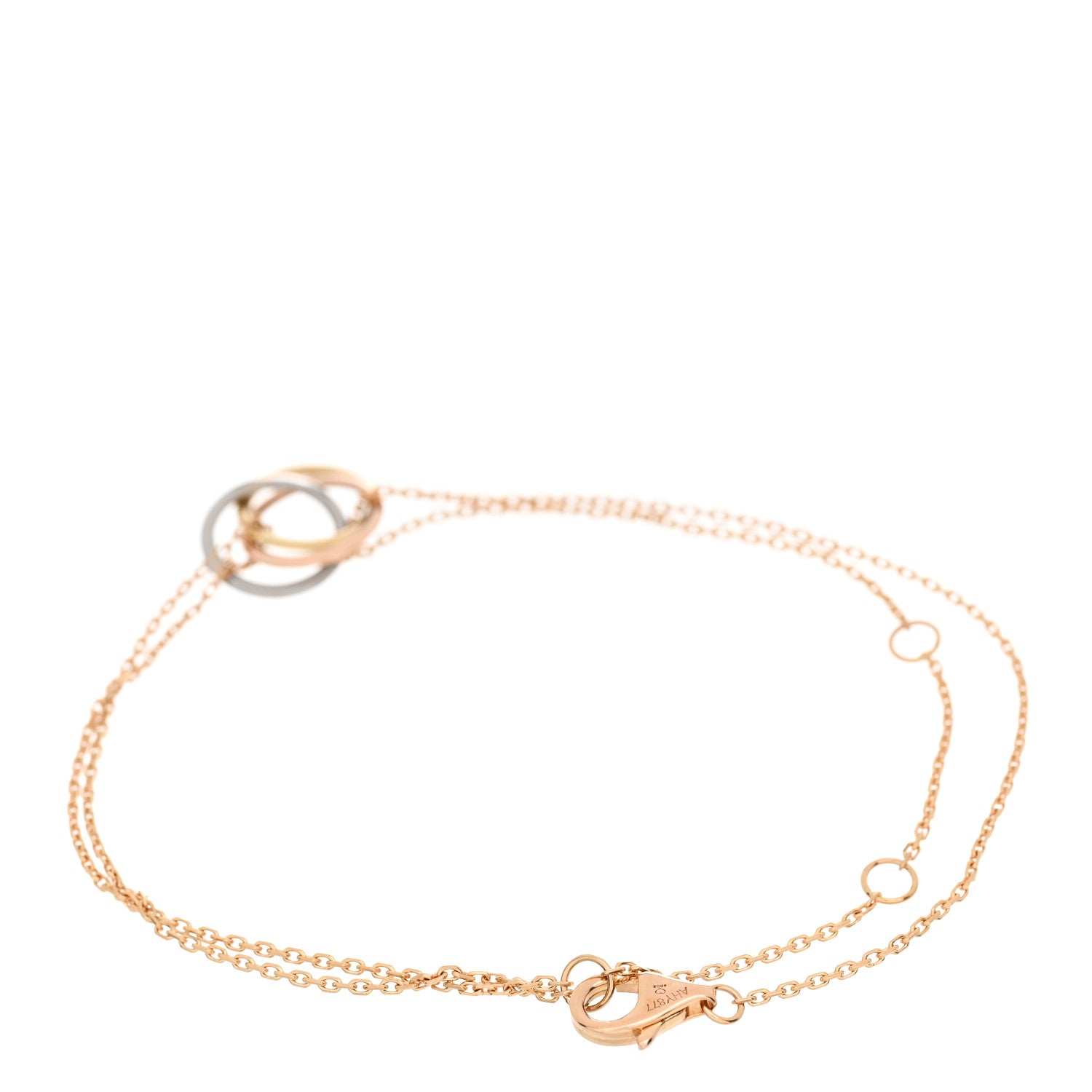 Cartier 18K Pink Yellow White Gold Trinity Bracelet 2 of 4