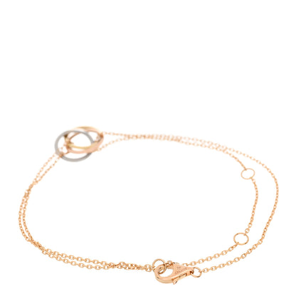 Cartier 18K Pink Yellow White Gold Trinity Bracelet 2 of 4