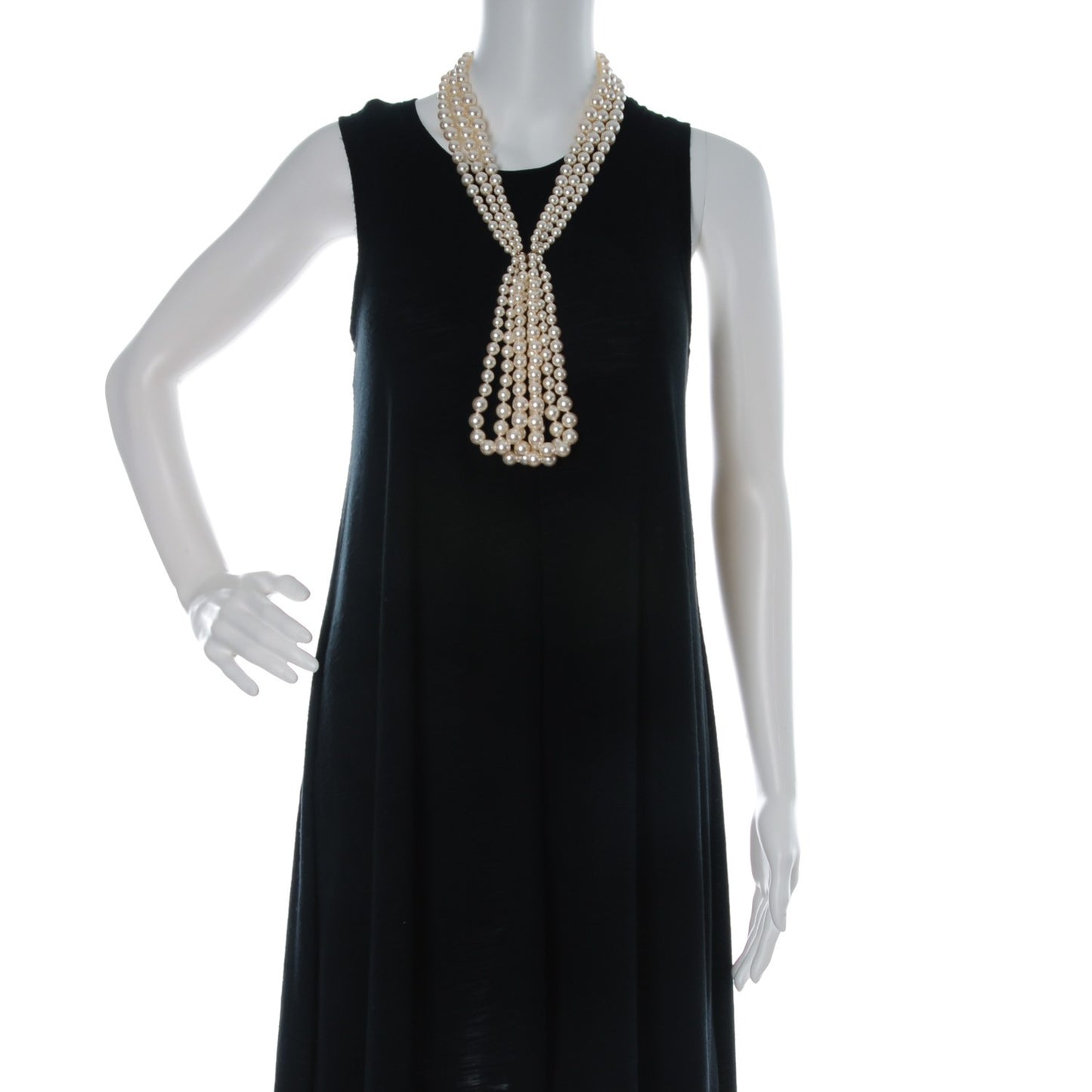 Pearl Multi Strand CC Necklace Gold