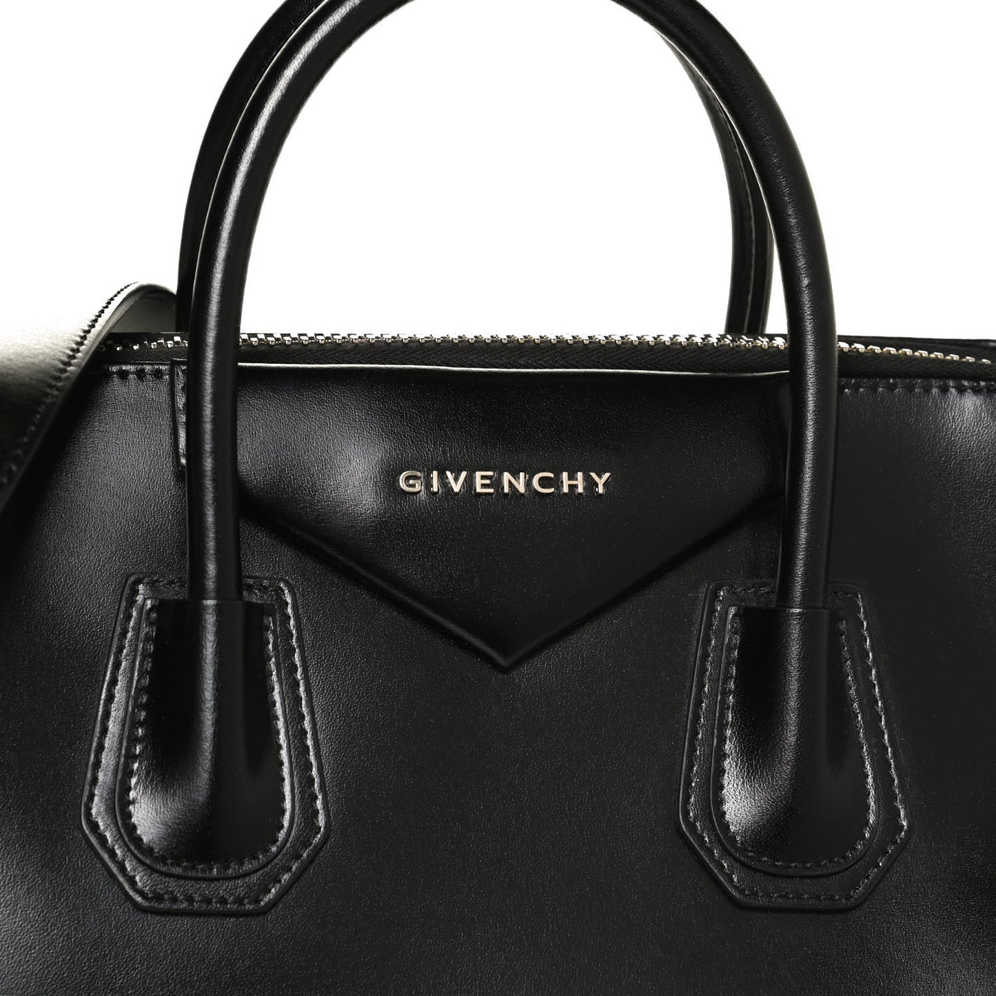 Shiny Lord Calfskin Medium Antigona Black