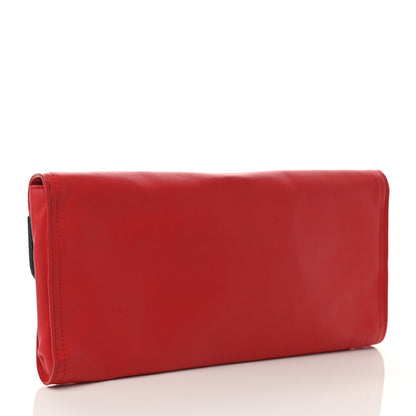 Bottega Veneta Nappa Fold Over Clutch Wallet Red 3 of 7