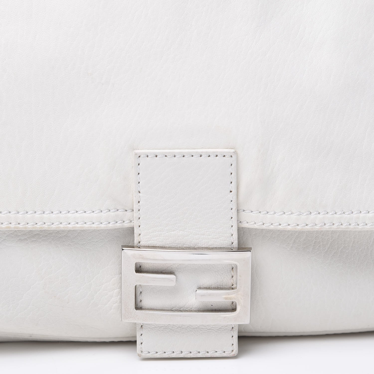 Fendi Nappa Elefante Big Forever Mama Baguette White 10 of 10